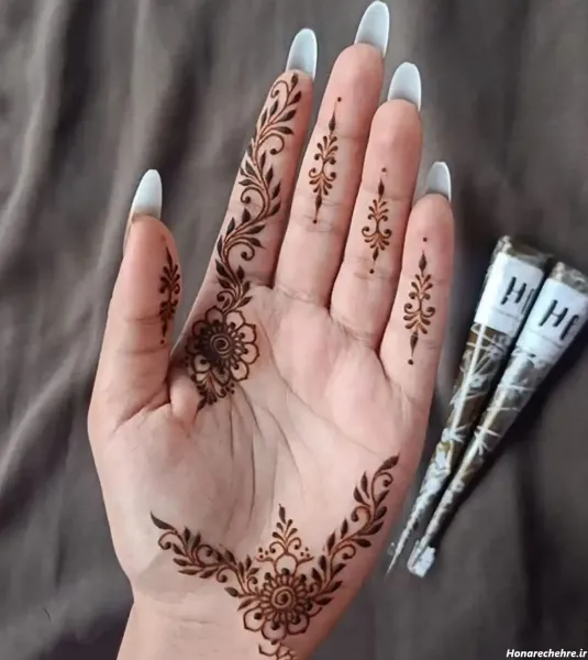  87 عکس نقش حنا جدید دخترانه