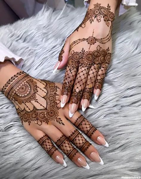  87 عکس نقش حنا جدید دخترانه