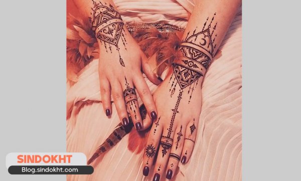  87 عکس نقش حنا جدید دخترانه