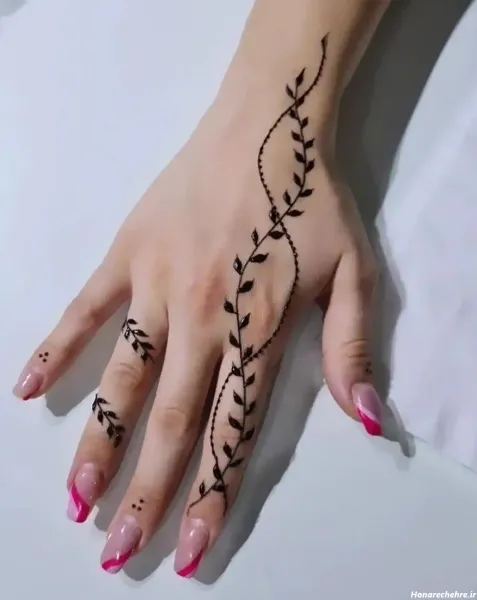  87 عکس نقش حنا جدید دخترانه