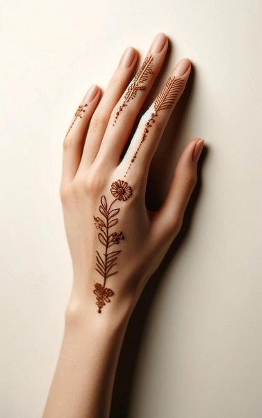 نقش حنا دخترانه