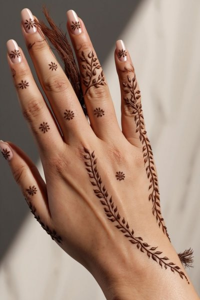  نقش حنا دخترانه