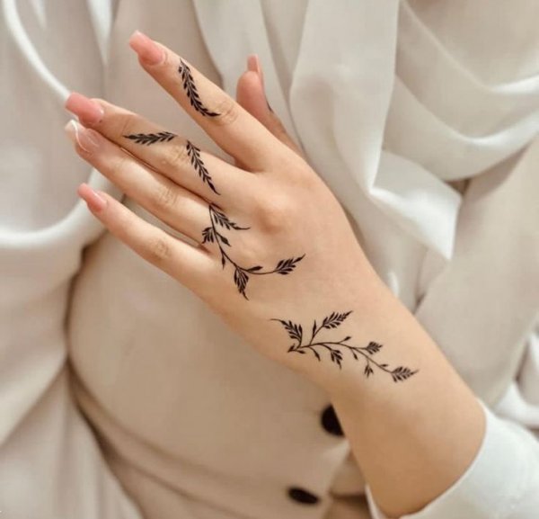  عکس نقش حنا جدید دخترانه