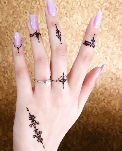  عکس نقش حنا جدید دخترانه