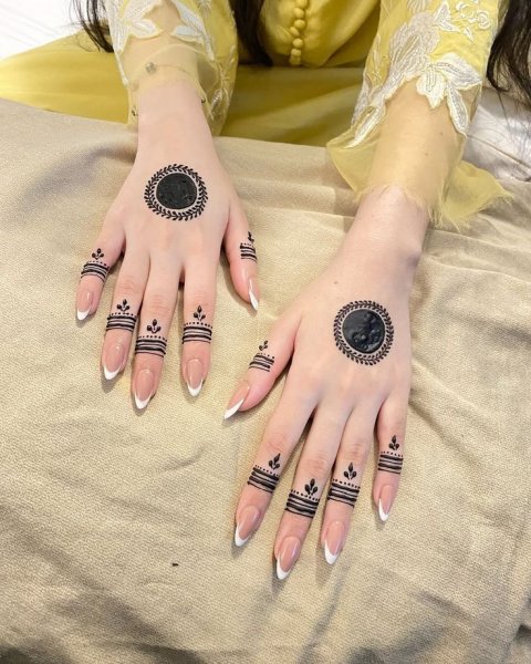  عکس نقش حنا جدید دخترانه