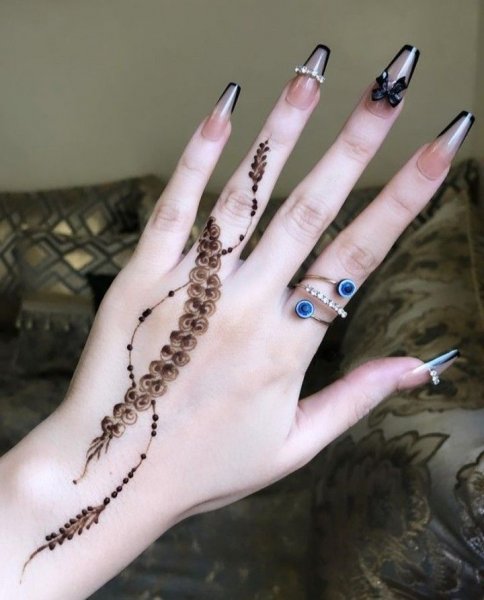  عکس نقش حنا جدید دخترانه