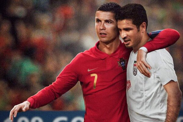 عکس علی دایی و رونالدو