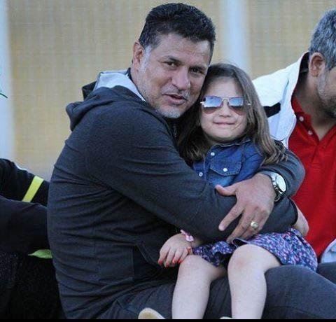  عکس علی دایی با زنش