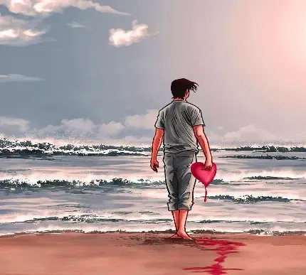  عکس پروفایل پسرانه غمگین سیاه سفید