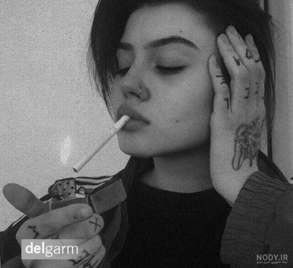  عکس سیگار کشیدن دختر غمگین