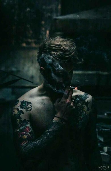  عکس سیگار کشیدن پسر غمگین
