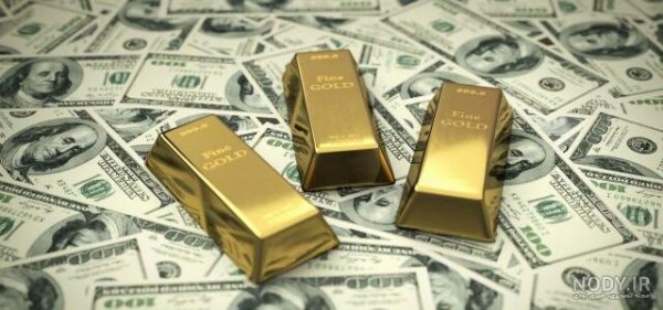  عکس شمش طلا و دلار برای تصویر زمینه