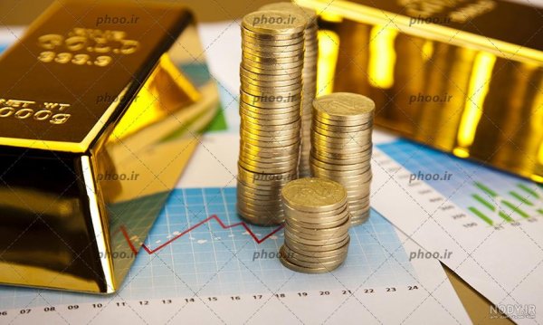  عکس شمش طلا و دلار برای تصویر زمینه