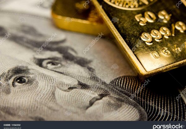  عکس شمش طلا و دلار برای تصویر زمینه