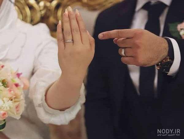 عکس حلقه نامزدی در دست دختر طبیعی