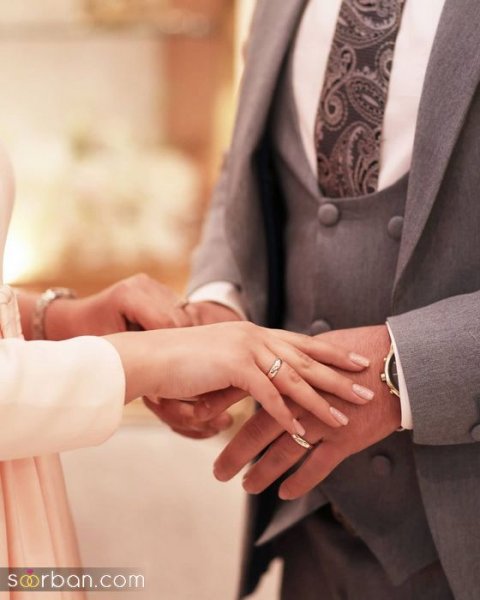  عکس حلقه نامزدی در دست دختر و پسر