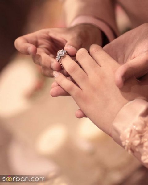  عکس حلقه نامزدی در دست دختر و پسر