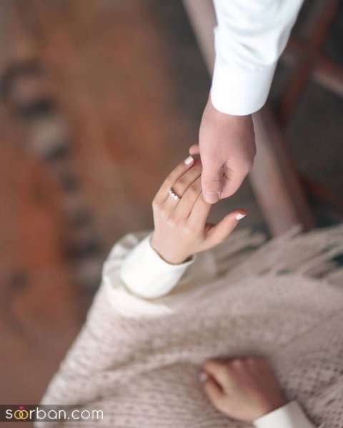  عکس حلقه نامزدی در دست دختر و پسر