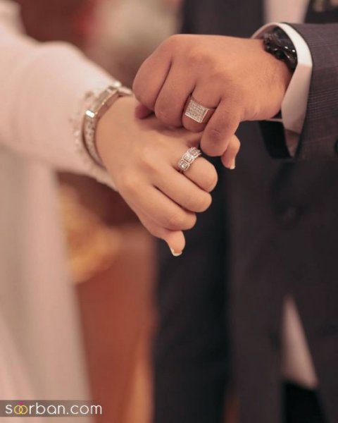  عکس حلقه نامزدی در دست دختر و پسر