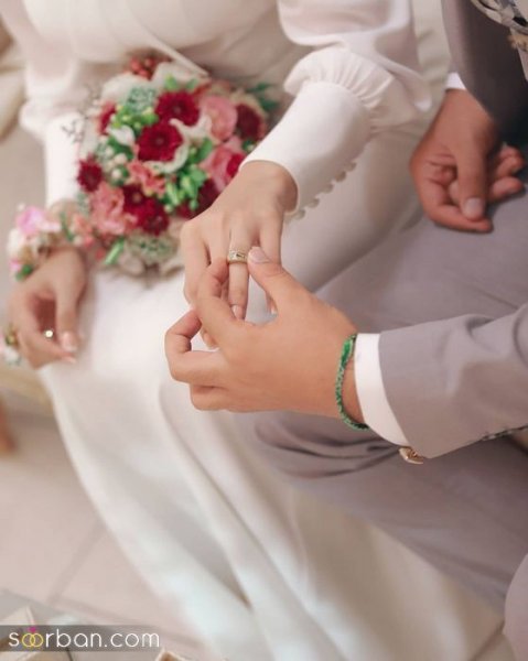  عکس حلقه نامزدی در دست دختر و پسر