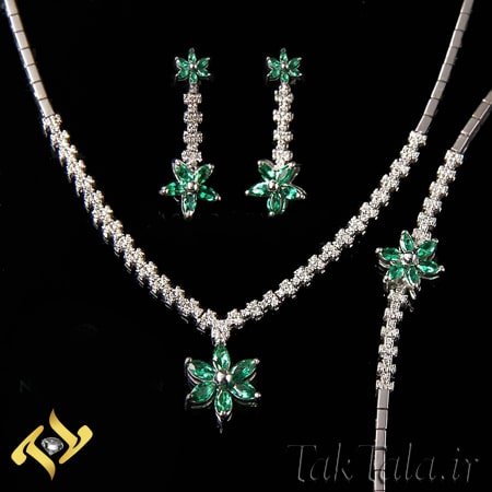  عکس سرویس جواهر زمرد و برلیان