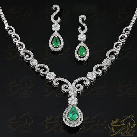  عکس سرویس جواهر زمرد و برلیان