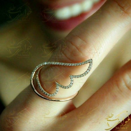  عکس انگشتر الماس تک نگین زنانه