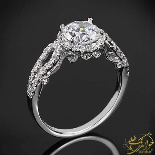  عکس انگشتر الماس تک نگین زنانه