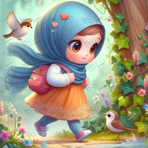  عکس دختر با حجاب کارتونی