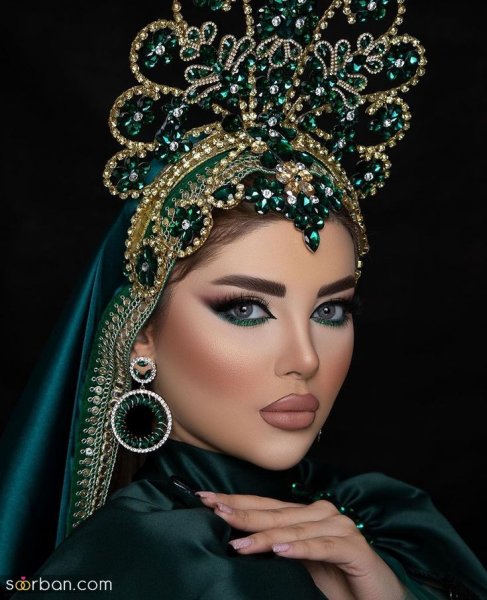 عکس میکاپ عربی عروس