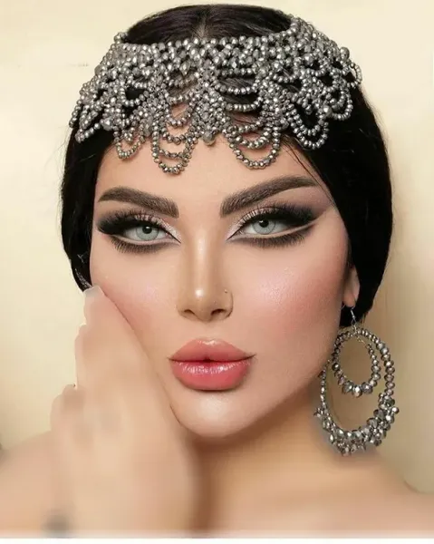  عکس میکاپ عربی غلیظ عروس