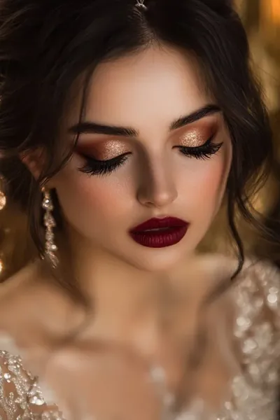  عکس میکاپ عربی غلیظ عروس