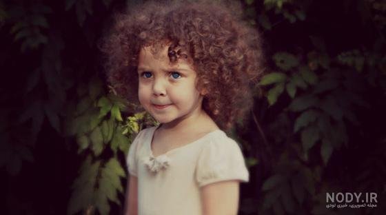 عکس پسر مو فرفری بچه