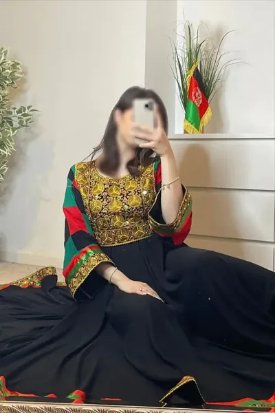  عکس لباس افغانی جدید دخترانه