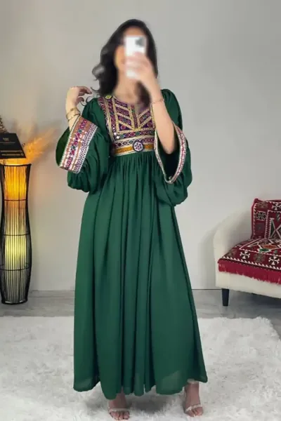  عکس لباس افغانی جدید دخترانه