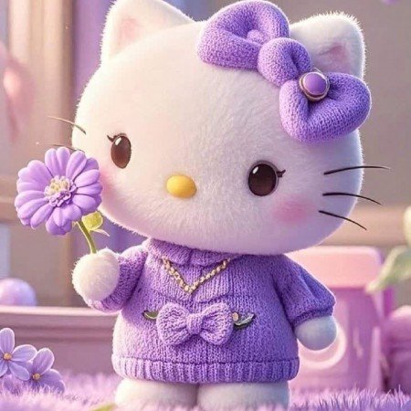  عکس کیوت فانتزی بنفش