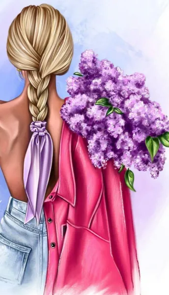  عکس بنفش کیوت ساده