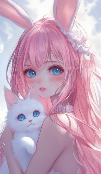  عکس انیمه کیوت بنفش