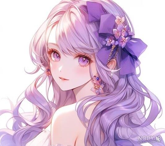  عکس انیمه کیوت صورتی