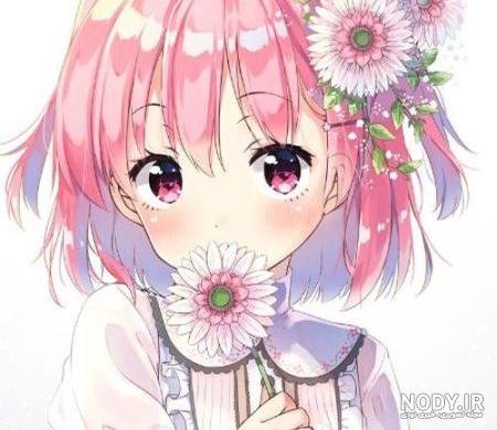  عکس انیمه کیوت صورتی