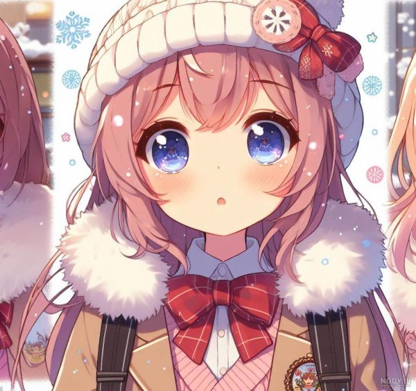  عکس انیمه کیوت صورتی