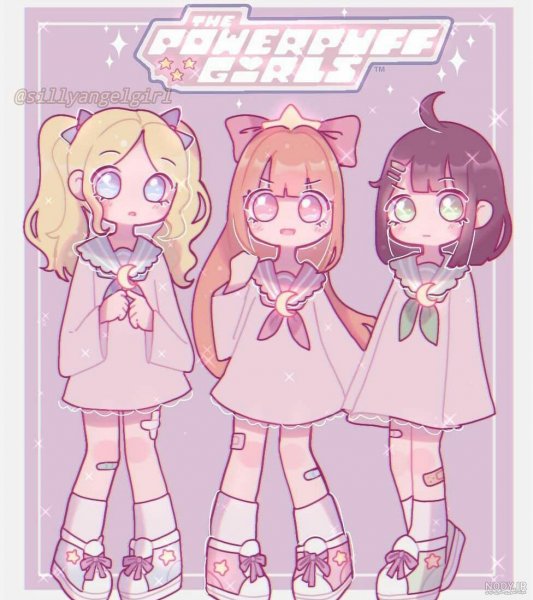  عکس انیمه کیوت صورتی