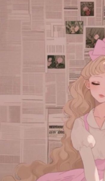  عکس انیمه دخترانه صورتی