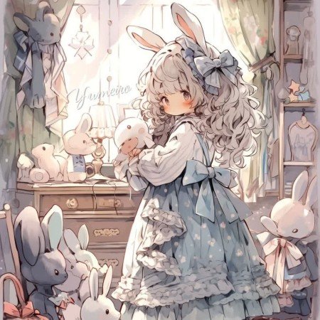  عکس انیمه دخترانه صورتی