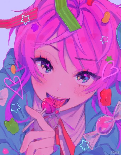  عکس انیمه صورتی با کیفیت