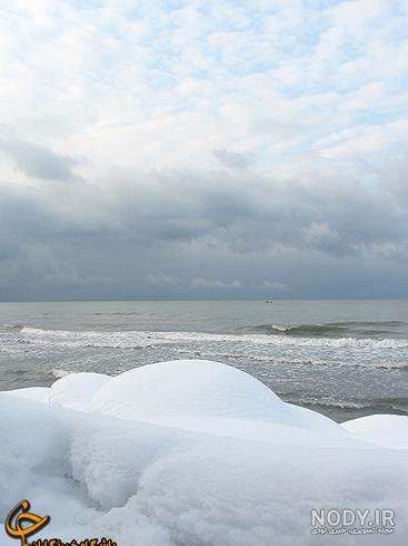 عکس دریا شمال در زمستان