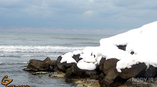  عکس دریا شمال در زمستان