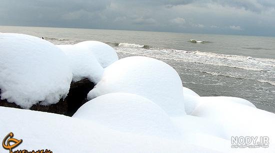  عکس دریا شمال در زمستان