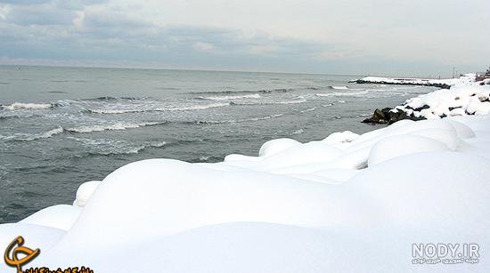  عکس دریا شمال در زمستان