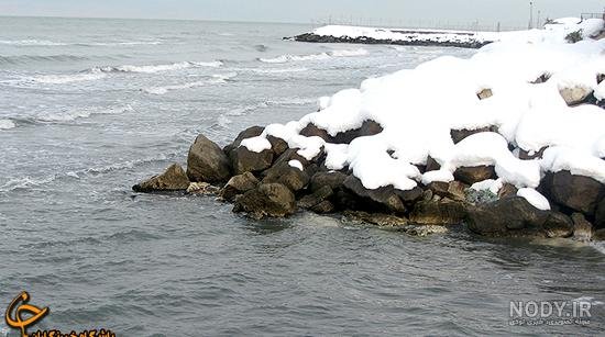  عکس دریا شمال در زمستان